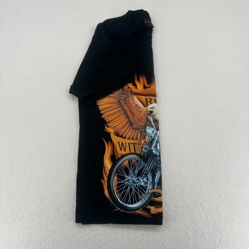 SP‎ General Clothing Ride With Pride Eagle Motorcycle T-Shirt Black M - Picture 9 of 16
